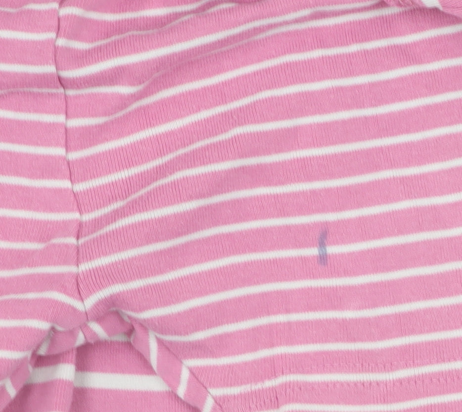 JoJo Maman Bébé Girls Pink Stripe A-Line Skirt 12-24 Months