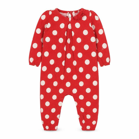 Gap Unisex Red Polka Dot Romper, 18-24 Months, Organic Cotton