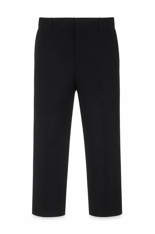 Front view of H&M boys’ black dress pants - 5 years, formal elastic waist