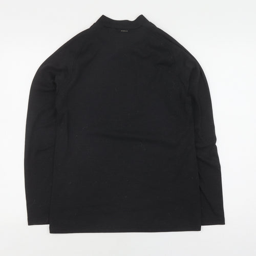 Decathlon Women Black Size 2 Casual Long Sleeve Top