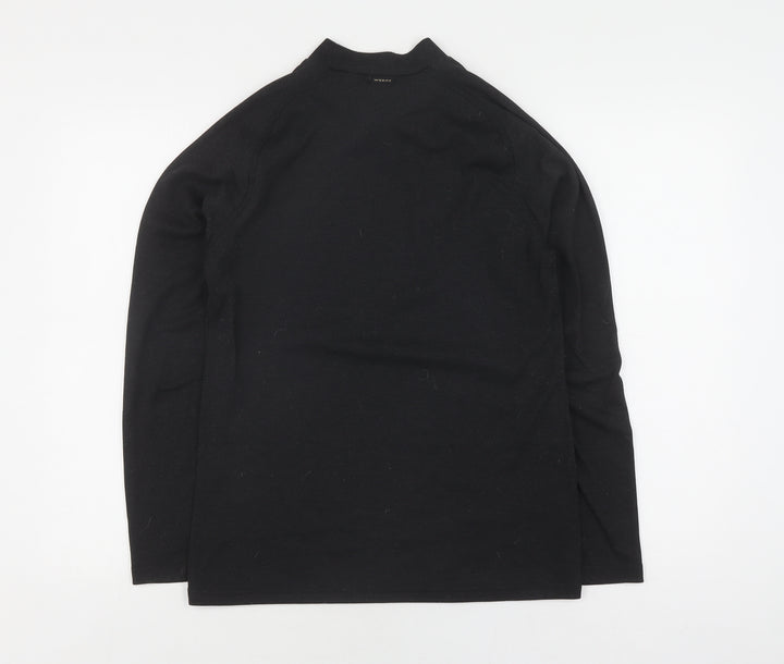 Decathlon Women Black Size 2 Casual Long Sleeve Top