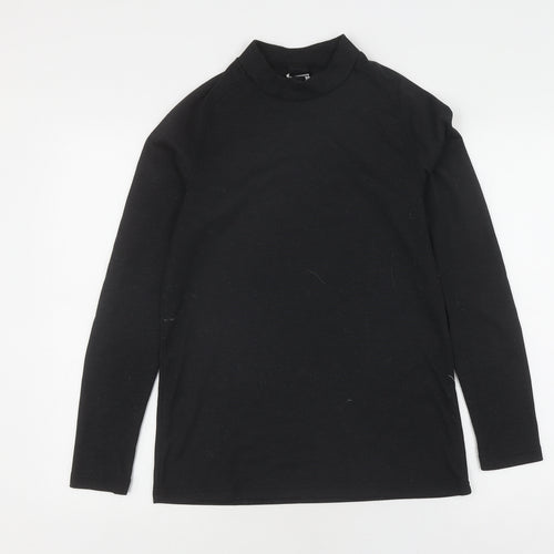 Decathlon Women Black Size 2 Casual Long Sleeve Top