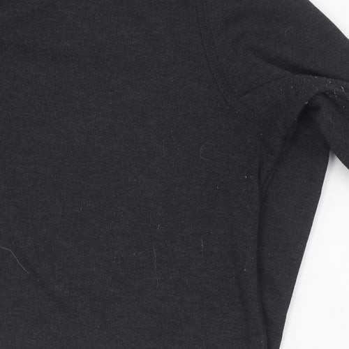 Decathlon Women Black Size 2 Casual Long Sleeve Top
