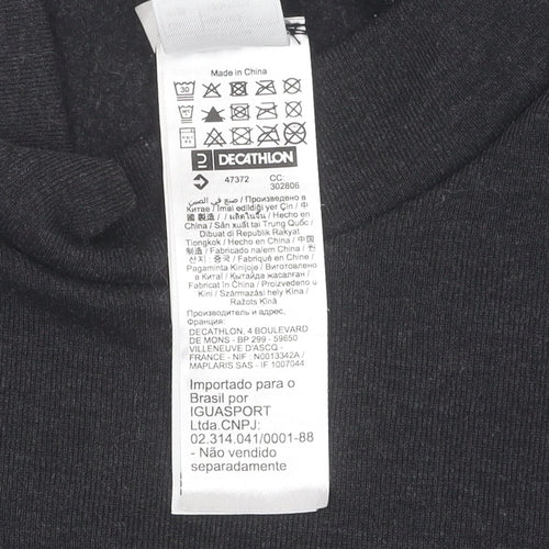 Decathlon Women Black Size 2 Casual Long Sleeve Top