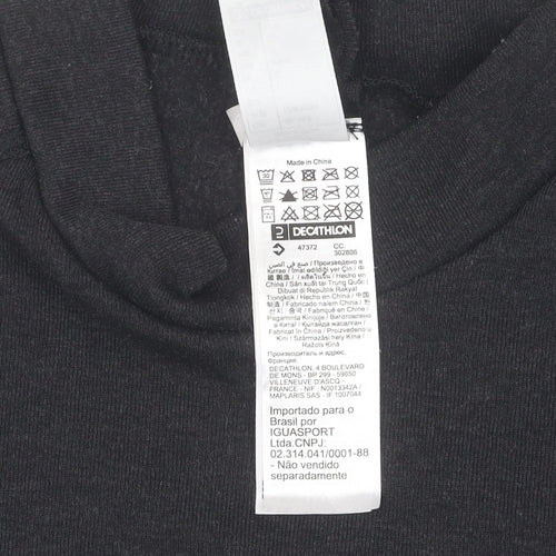 Decathlon Women Black Size 2 Casual Long Sleeve Top