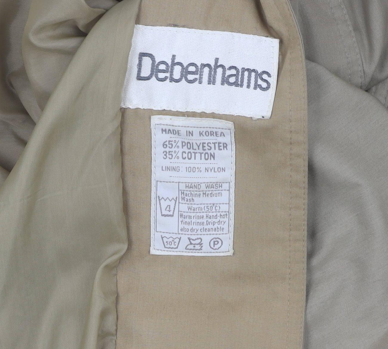 Debenhams Women's Beige Trench Coat Size 16