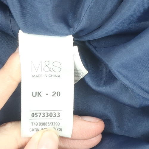 Marks and Spencer Women's Blue Coat Size 20