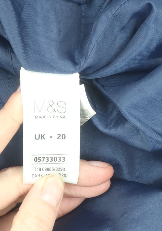 Marks and Spencer Women's Blue Coat Size 20