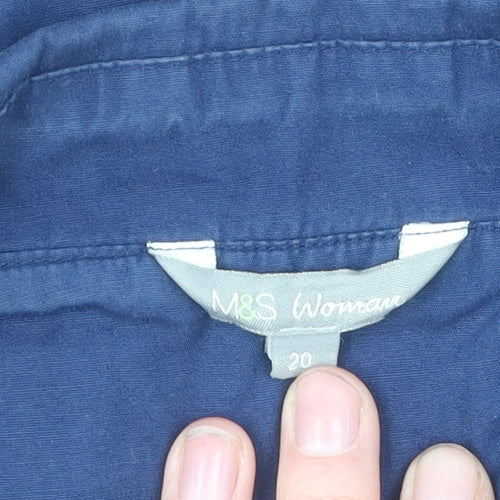 Marks and Spencer Women's Blue Coat Size 20