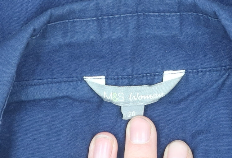Marks and Spencer Women's Blue Coat Size 20