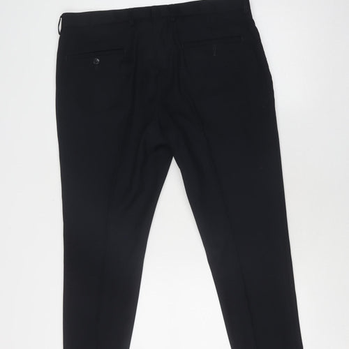 Ventuno 21 Men's Black Formal Tapered Trousers