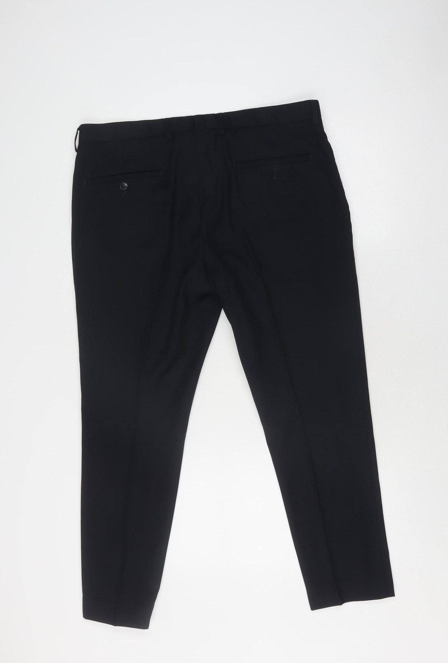 Ventuno 21 Men's Black Formal Tapered Trousers