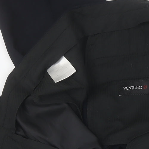 Ventuno 21 Men's Black Formal Tapered Trousers