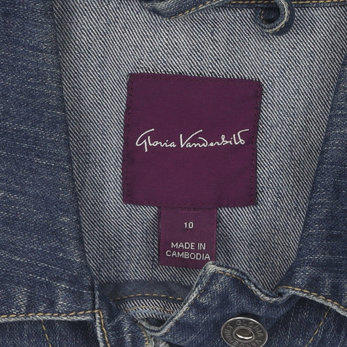 Gloria Vanderbilt Women's Blue 10 Denim Jacket