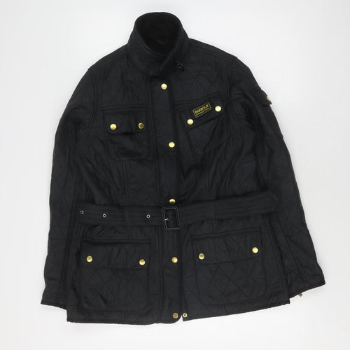Barbour Women's Black Quilted Mid Jacket Size 14