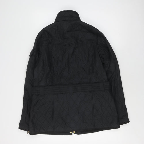 Barbour Women's Black Quilted Mid Jacket Size 14