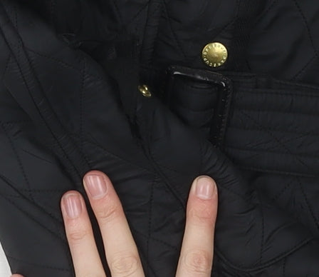 Barbour Women's Black Quilted Mid Jacket Size 14