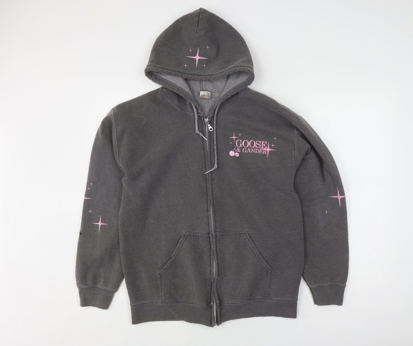 Good Goose Unisex Grey Basic Jacket M - Hooded, Zip