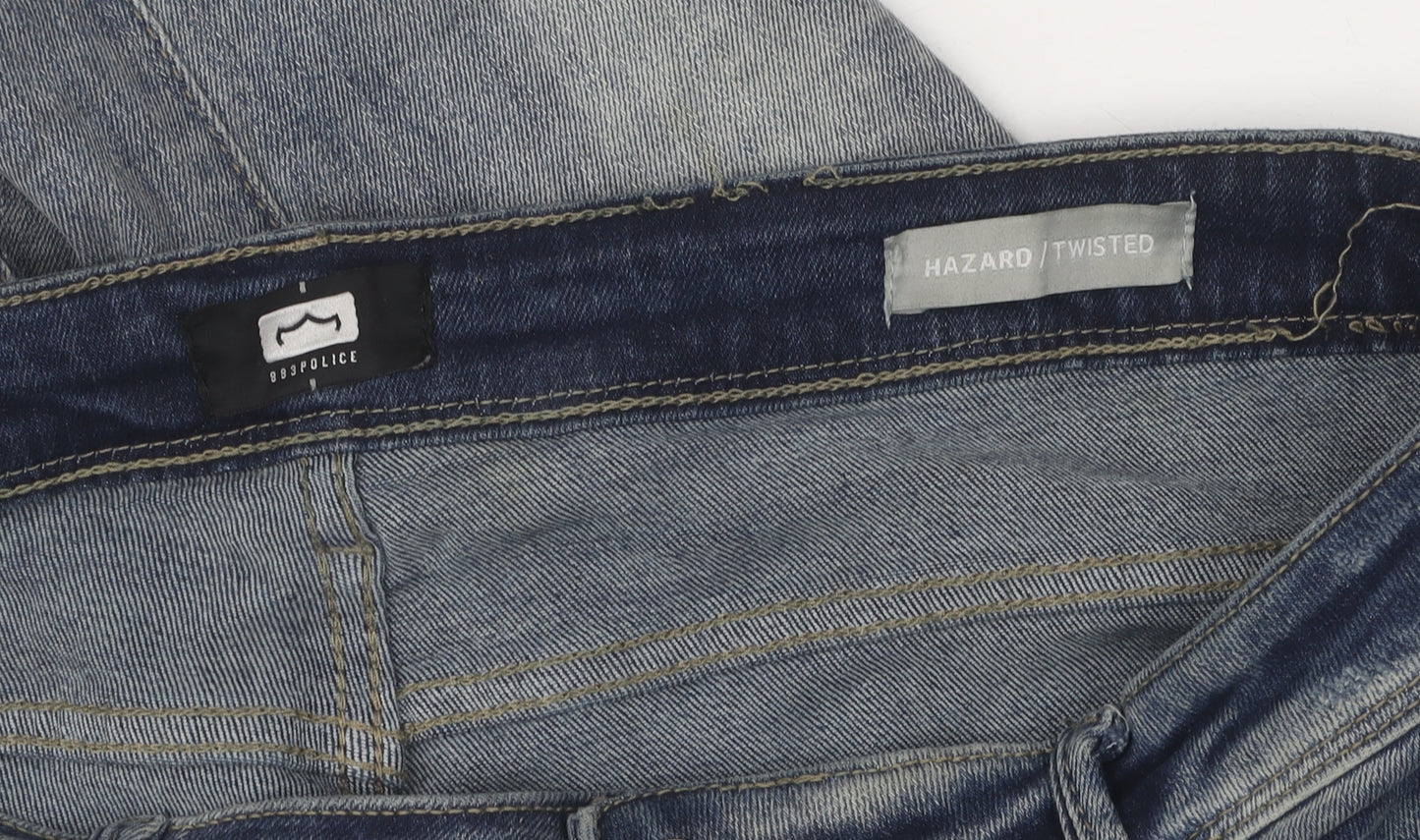 883 Police Men's Blue Straight Jeans Size 36
