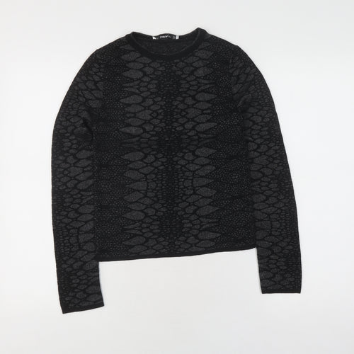 Zara Women's Black Animal Print Pullover Jumper S