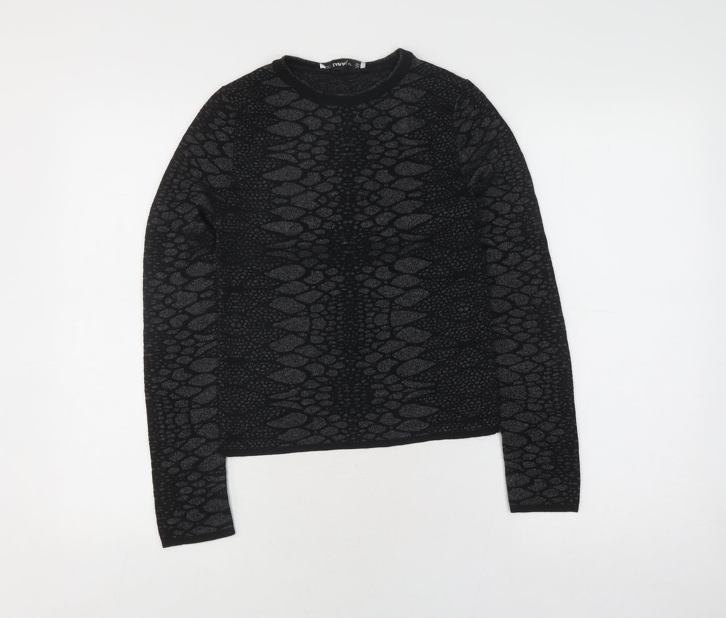 Zara Women's Black Animal Print Pullover Jumper S