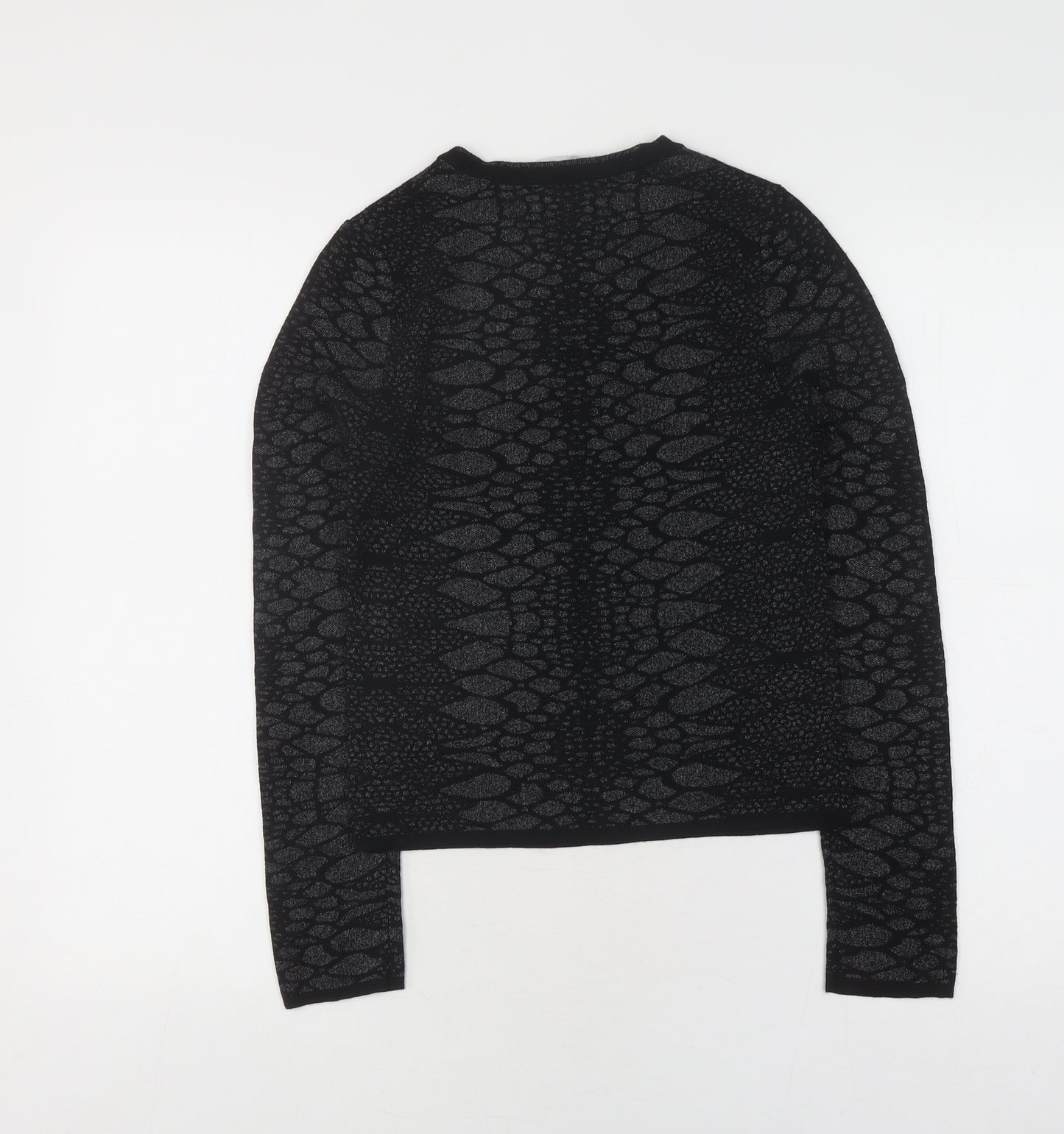 Zara Women's Black Animal Print Pullover Jumper S