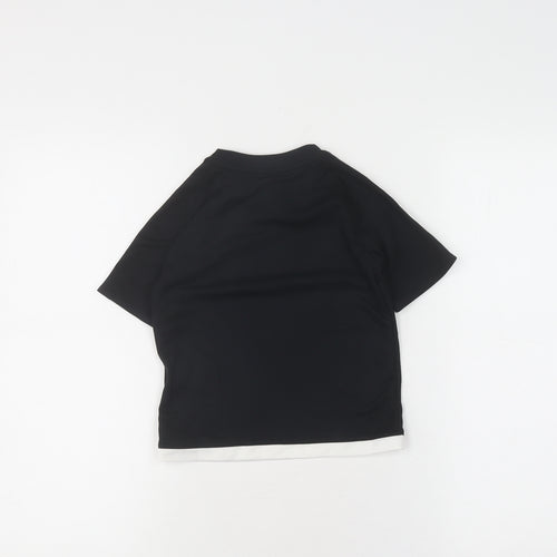 Adidas Boys Black T-Shirt, 4-5 Years, Sports Style