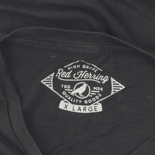 Red Herring Men's Black XL Crew Neck T-Shirt