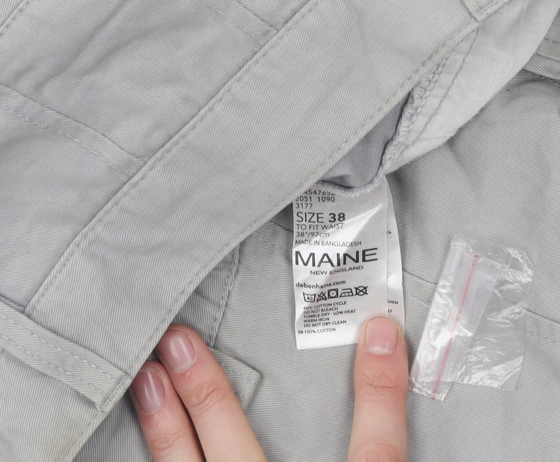 Maine New England Men’s Grey Chino Shorts Size 38