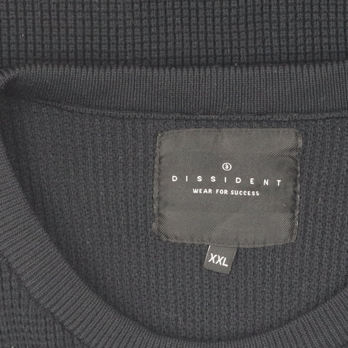 Dissident Men's Black XL Waffle Knit Pullover