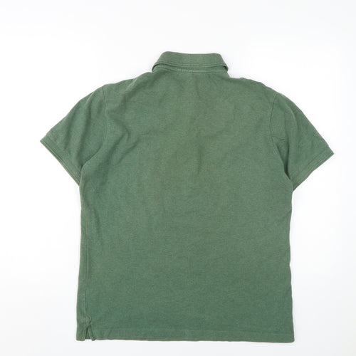 John Lewis Men's Green Polo, Medium, Short Sleeve, Cotton