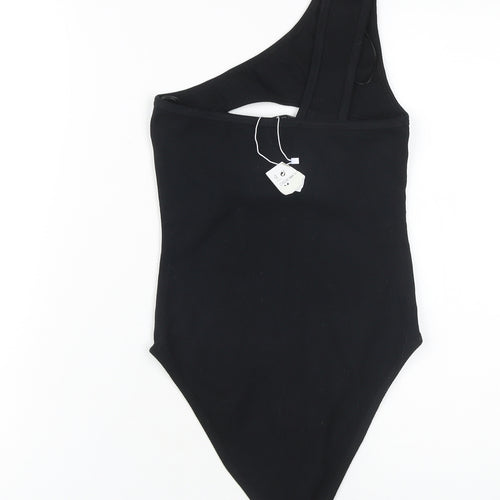 Zara Women's Black Bodysuit One Shoulder Size M Chic