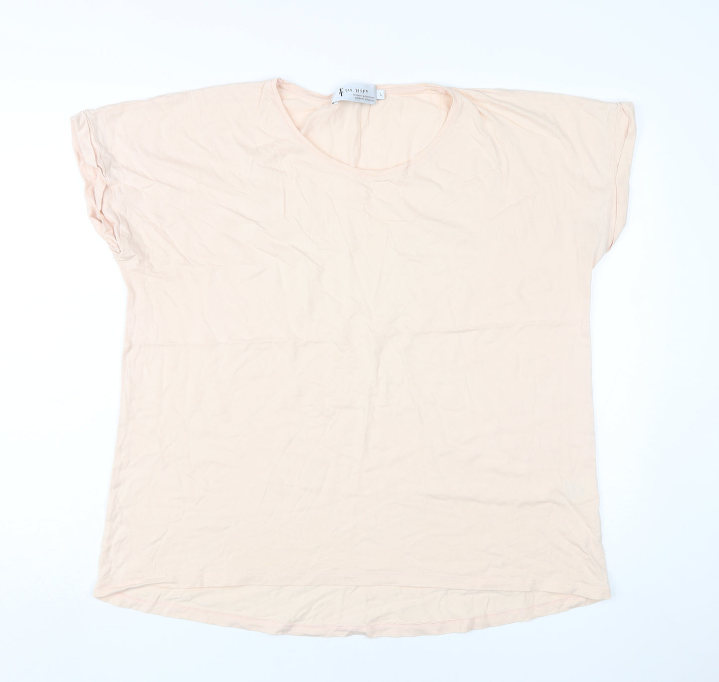 Tif Tiffy Women's Beige L Basic T-Shirt