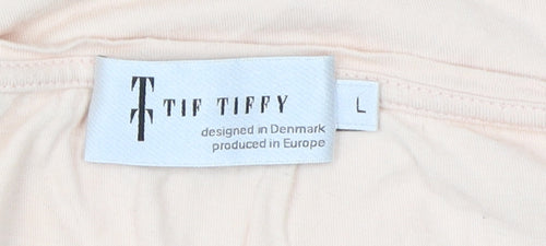 Tif Tiffy Women's Beige L Basic T-Shirt