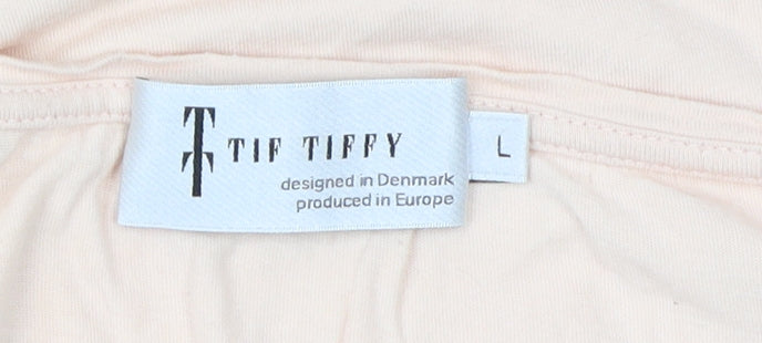 Tif Tiffy Women's Beige L Basic T-Shirt