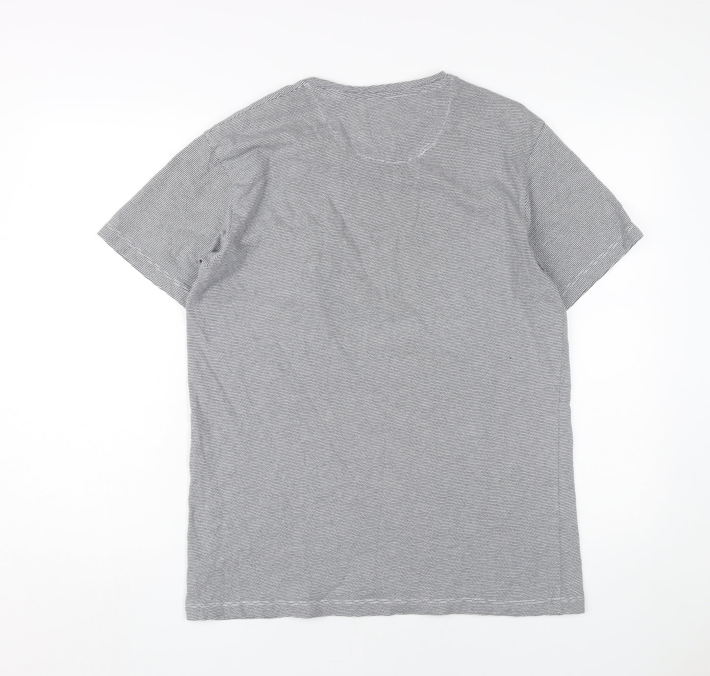 Selezione Grigio Men's Grey Striped T-Shirt M