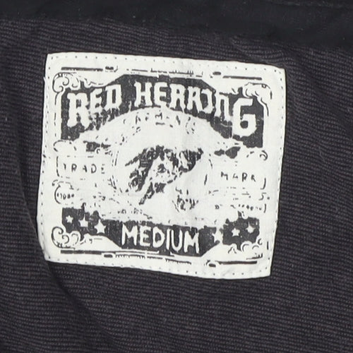 Red Herring Men's Black Medium Polo Shirt, 100% Cotton