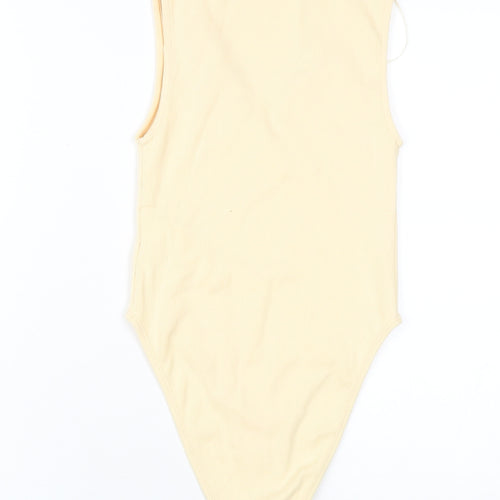 Zara Women's Beige Sleeveless Bodysuit, Size S, Casual Wear