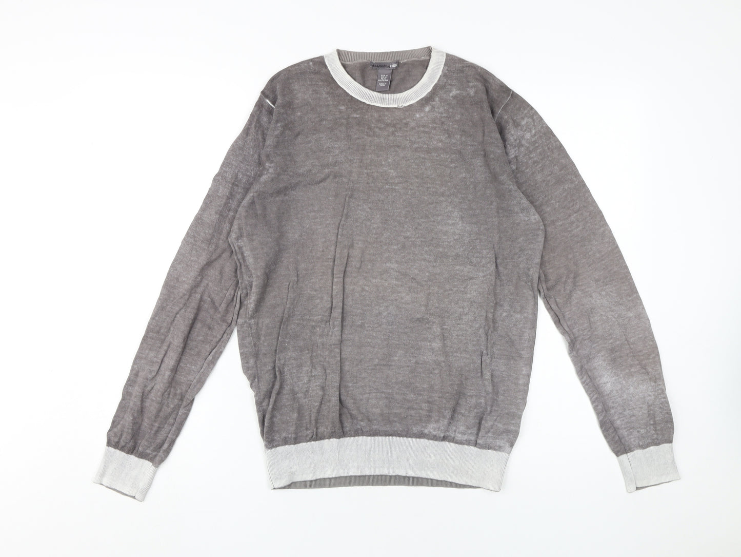 H&M Women's Grey Crew Neck Jumper, Size M