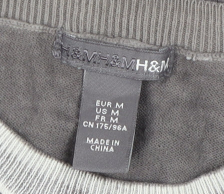 H&M Women's Grey Crew Neck Jumper, Size M
