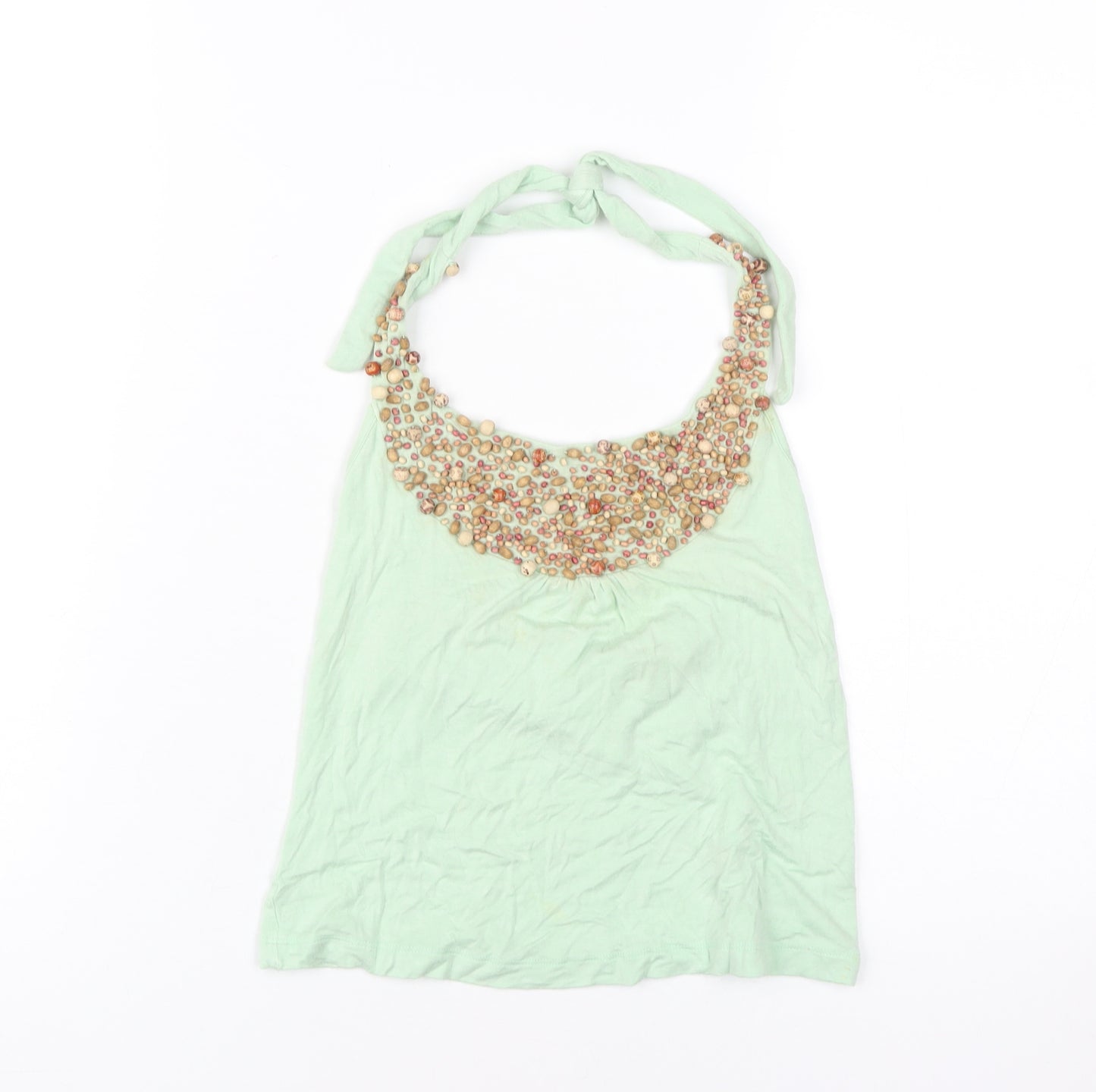 Killah Women's Green Beaded Halter Camisole, XS