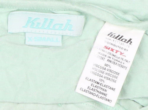 Killah Women's Green Beaded Halter Camisole, XS