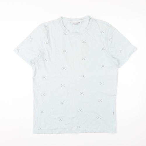Anti-Blue Men's M Blue Cotton Graphic T-Shirt