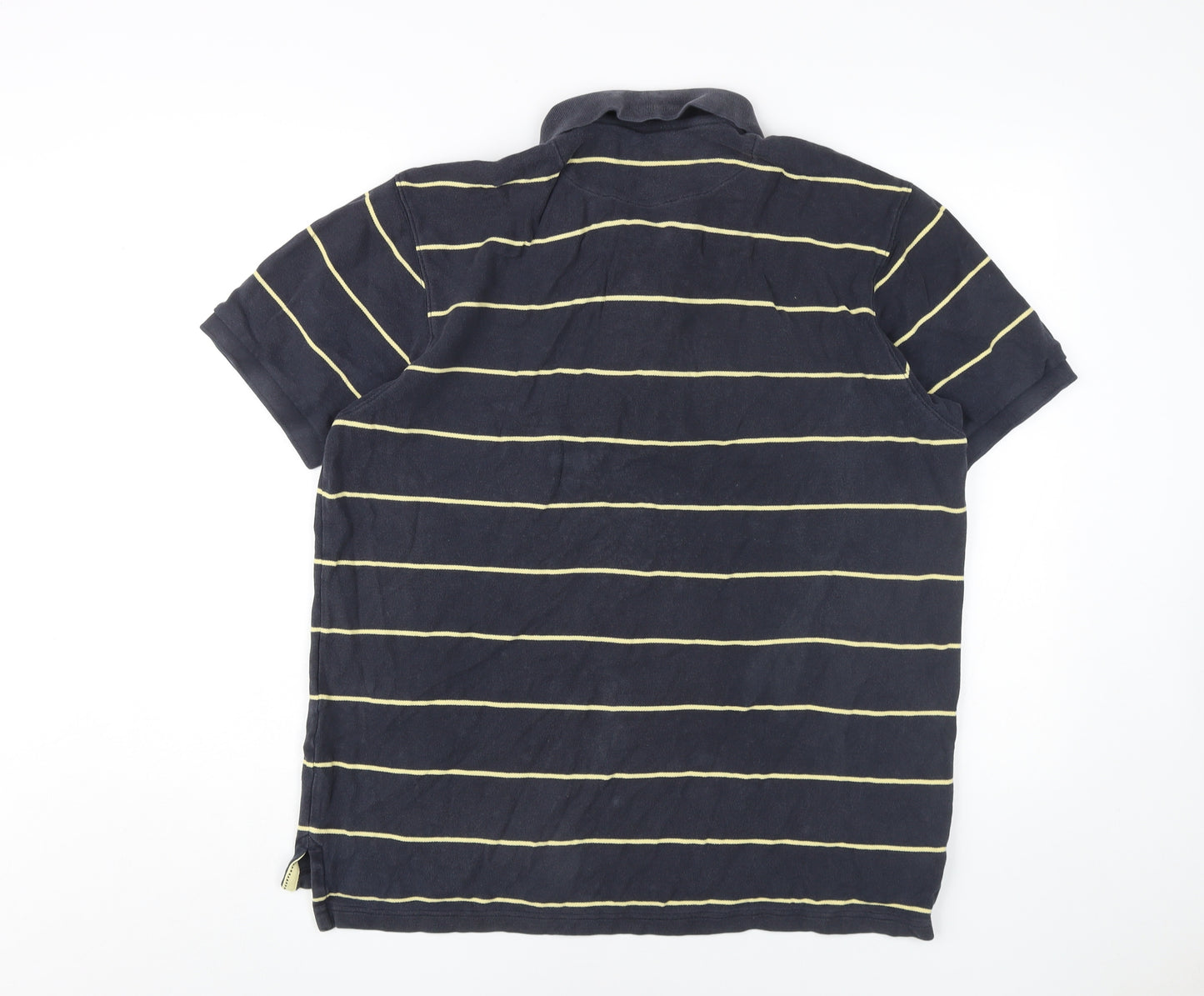 Tyrwhitt Men's Blue Striped Polo Shirt XL