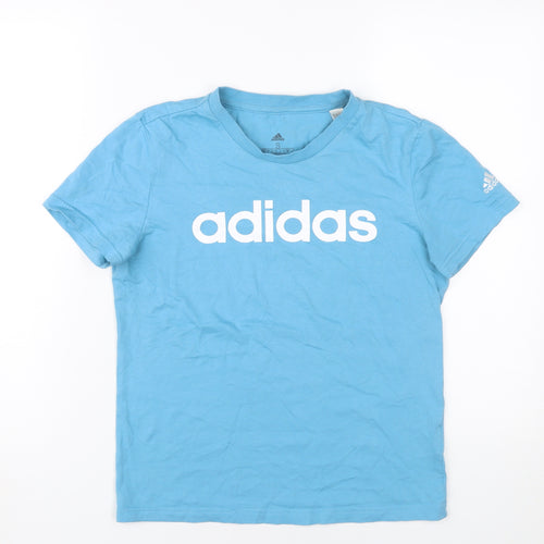 Adidas Unisex Blue Cotton T-Shirt Size S Casual Wear