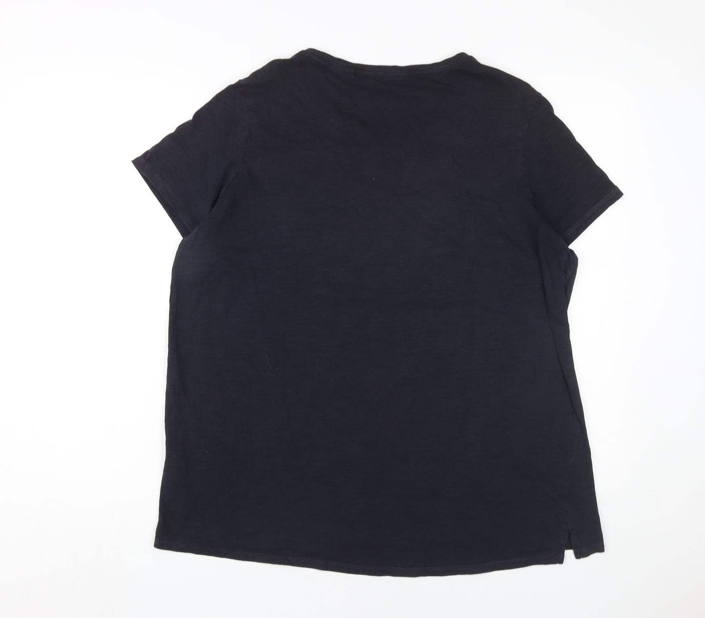 Next Women's Black Embroidered T-Shirt UK Size 18