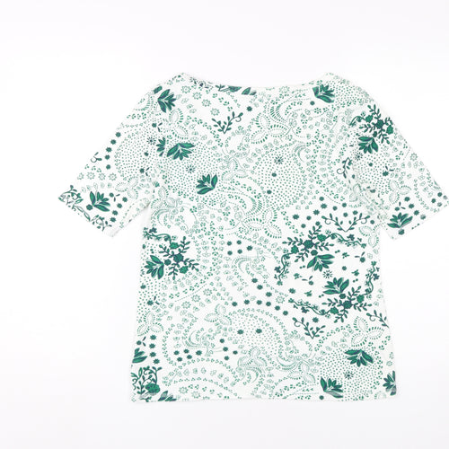 Marks and Spencer Women's Green Floral T-Shirt