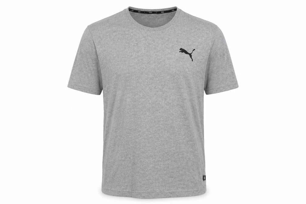 Puma Men's Grey Short Sleeve T-Shirt, S, Cotton Blend