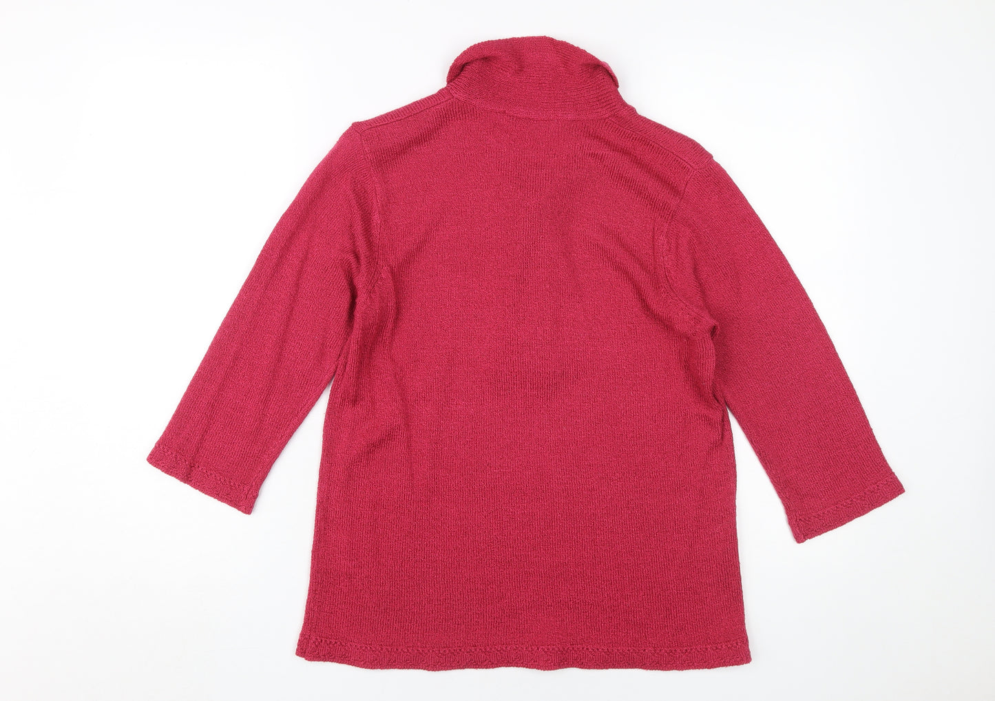 Honor Millburn Red 3/4 Sleeve Bow Neck Blouse Size 10
