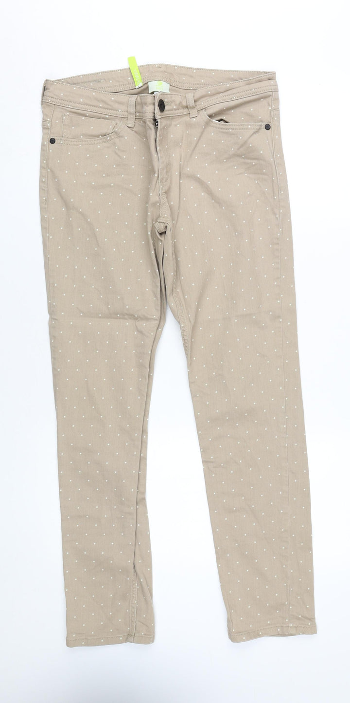 Adidas Women's Beige Polka Dot Skinny Jeans M